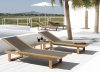 Manutti Siena Teak & Textile Sun Lounger