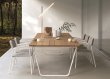 Manutti Air Garden Table - Iroko Hardwood Top
