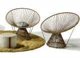 Missoni Home Cordula Round Leather Armchair
