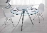 Tonelli Unity Round Glass Dining Table