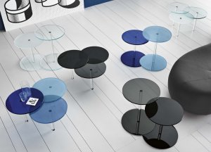 Tonelli Lenses Glass Coffee Table